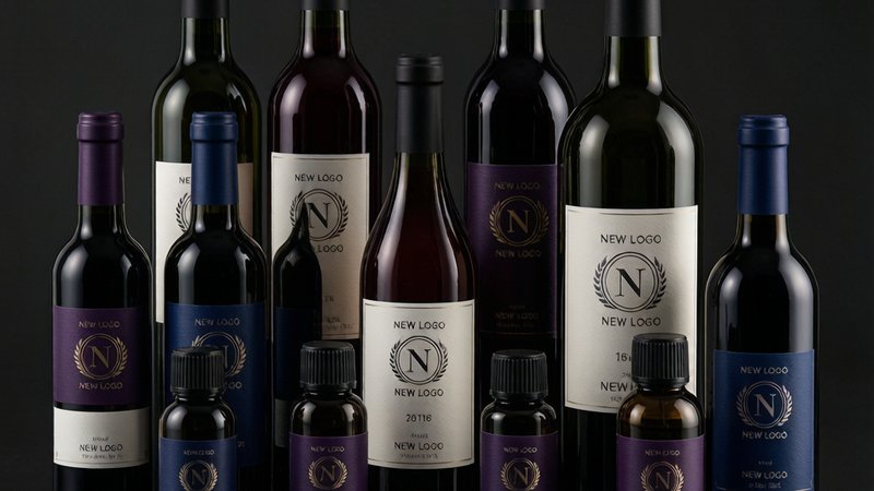Collection of printed glass bottles showcasing various screen printing applications
