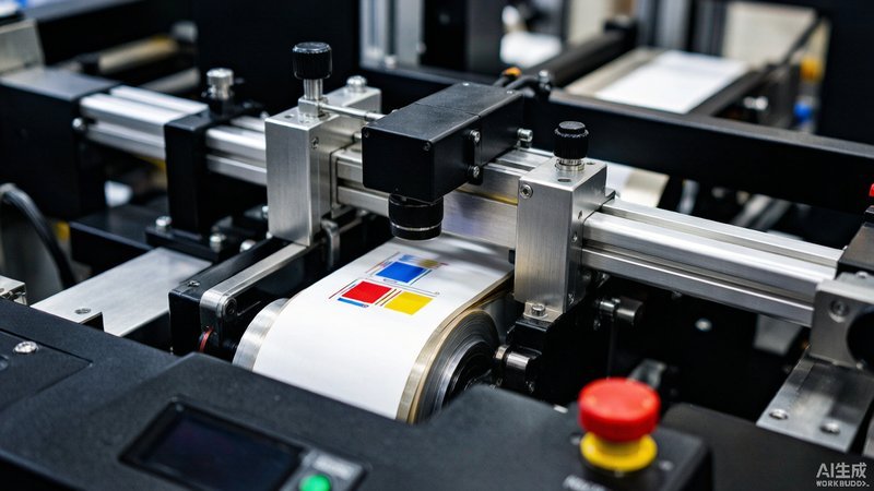 Vision alignment sensor and registration marks on a cylindrical product in a screen printing machine