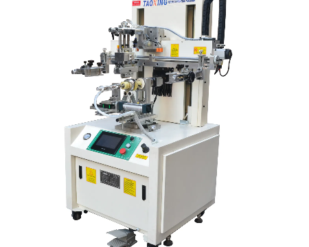 Vision alignment sensor and registration marks on a cylindrical product in a screen printing machine