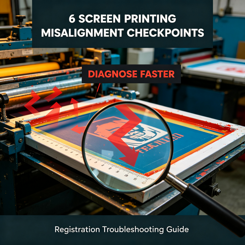 Misregistration in multi-color screen printing? Six key points for troubleshooting misaligned images and ghosting.