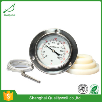 4”back connection remote reading thermometer with top flange 400RF21022F
