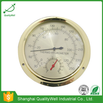 Brass hygrometer and thermometer THB600
