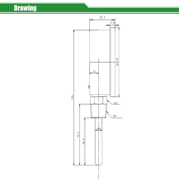 Tridicators-boiler gauge WHT-7