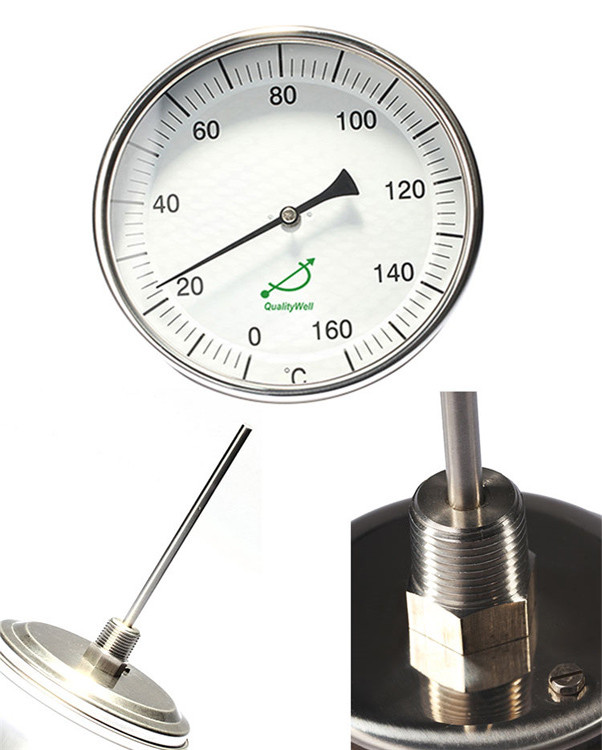 back connection bimetal thermometer T series T type