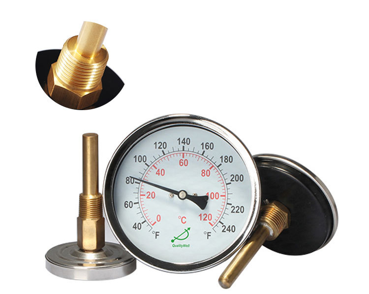 back connection hot water bimetal thermometer