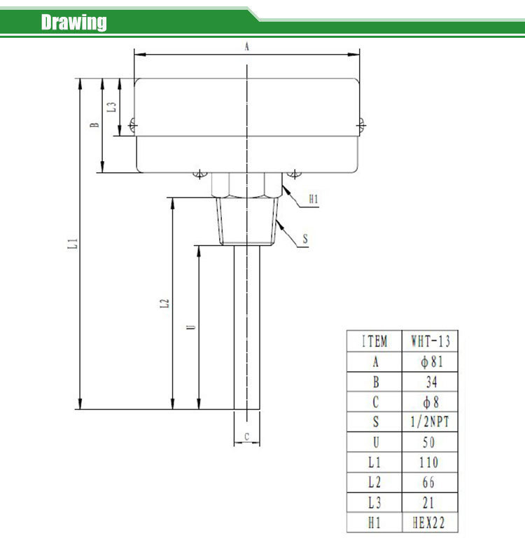 Tridicator-boiler gauge  WHT-13