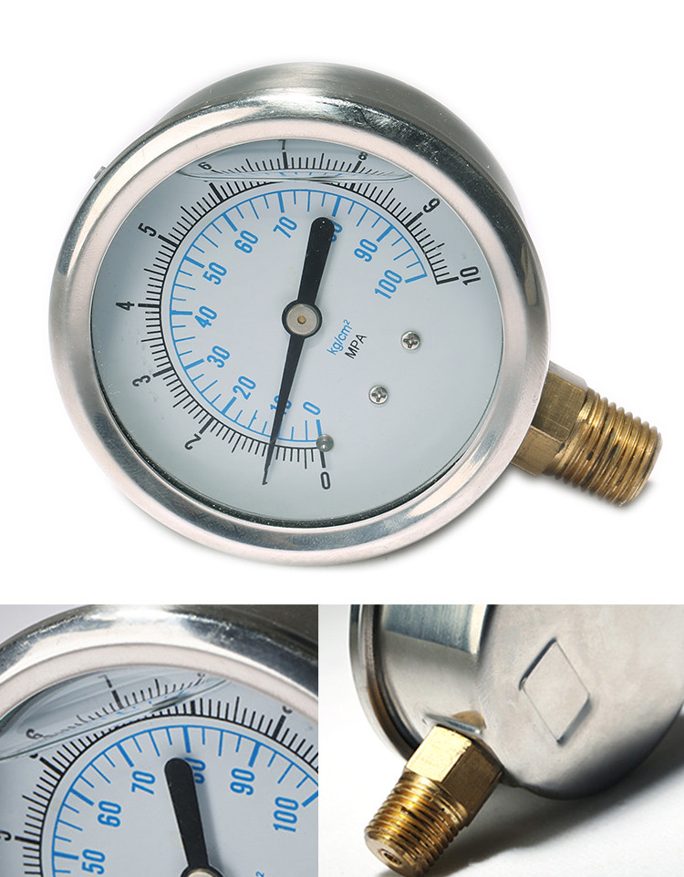 Bottom connection oil filled pressure gauge PG400OV