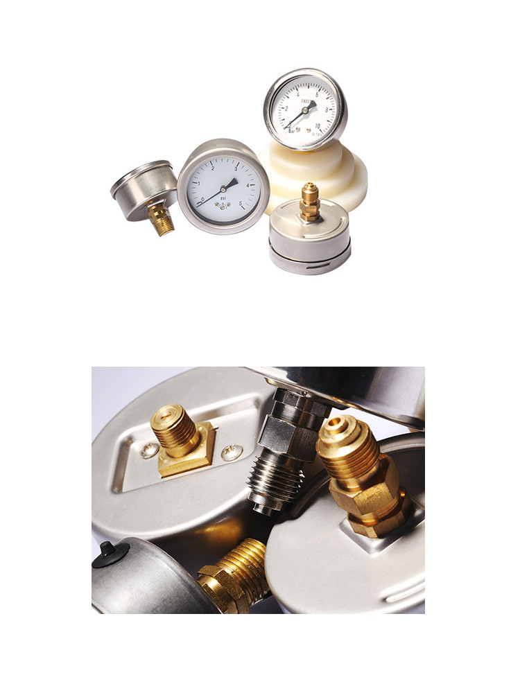 All stainless steel low pressure gauge LPG221H