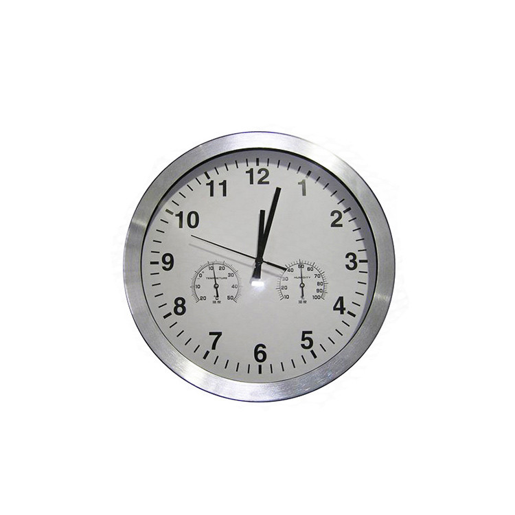 Wall Clock With Thermometer/Temperature & Hygrometer/Humidity 300mmal
