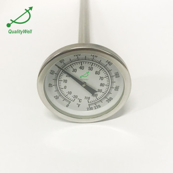 Bimetal thermometer for fermentation