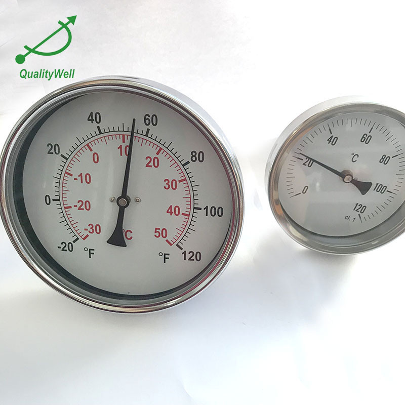 back connection hot water bimetal thermometer