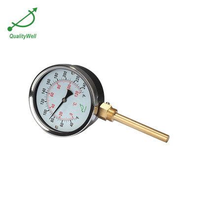 Bottom connection hot water bimetal thermometer I400H