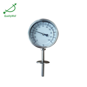 Bottom connection bimetal thermometer with 1.5" flange I400CF