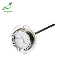 Bimetal thermometer with rear flange T221F