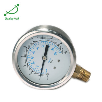 Bottom connection oil filled pressure gauge PG400OV