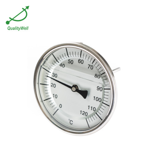100mm dial oil filled bimetal thermometer LFT400