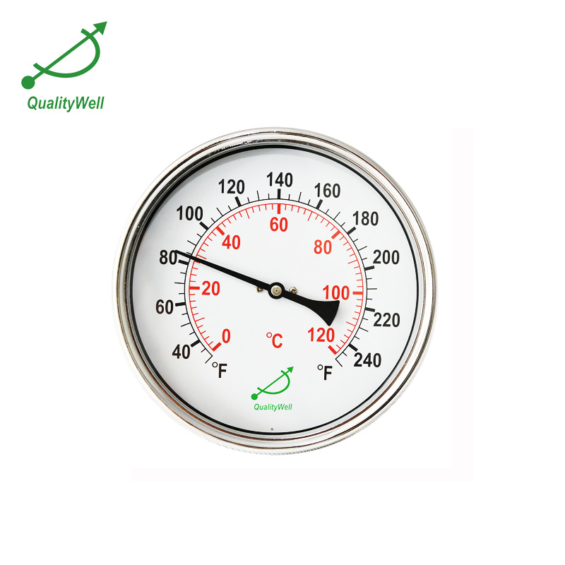 back connection hot water bimetal thermometer