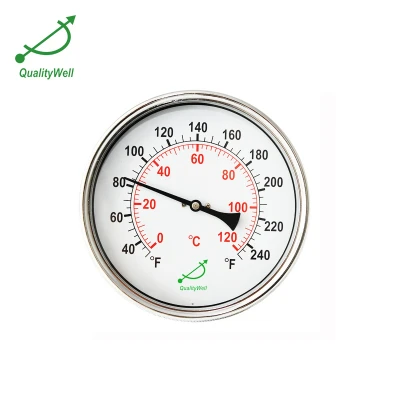 6'' hot water bimetal thermometer T600HL