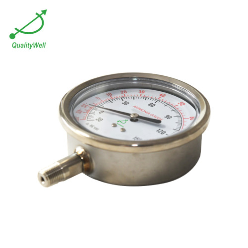 SS304 case ammonia pressure gauge APG400CV