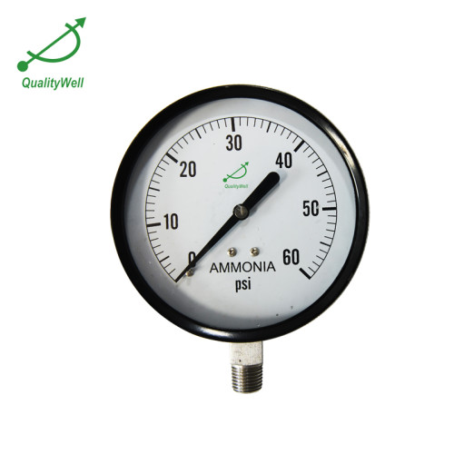 Black steel case ammonia pressure gauge APG400AV
