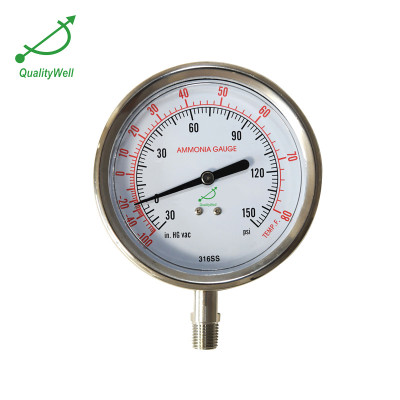 SS304 case ammonia pressure gauge APG400CV