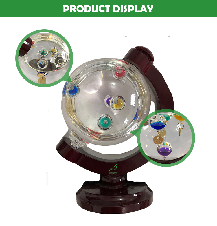 Globe glass galileo thermometer GGA