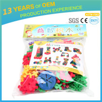 Hot sale kids Educational Construction Engineering toys, train bricks toy set 71pcs 500g