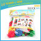 Hot sale kids Educational Construction Engineering toys, train bricks toy set 71pcs 500g