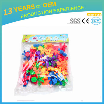 63pcs lot 3D Animal Blocks, Children Animals plastic 3D Puzzles, Educational DIY PlasticToys 500g