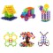 multi-color plastic diy blocks set, play set, birthday gift preschool toys for girls