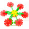 5*5cm mixed color building blocks assembled toys sunflower bricks compatible with legos bricks 500g