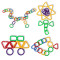 eco-friendly kids wisdom jigsaw, yiwu wholesale 93 pcs Connecting Ring  blocks