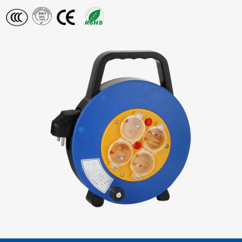 Children Protection 4 French Sockets With Cover Cable Reel