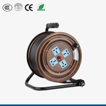 Universal type 4 sockets-outlets professional factory cable reel
