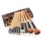 high quality makeup brush set from Dongguan China, makeup brushes of wood handle bamboo handle with private logo oem logo
