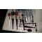 rose red oval makeup brush set, toothbrush makeup brush set in individual or set