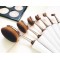 rose red oval makeup brush set, taper makeup brush set in individual or set