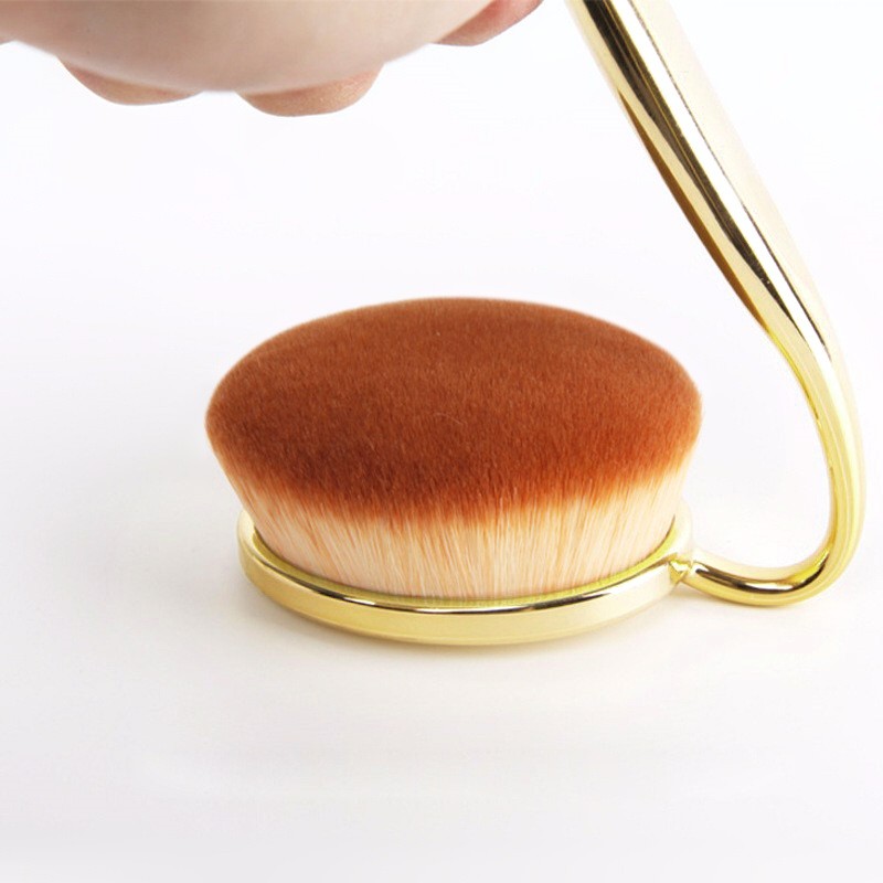 2017 good selling oval rose gold makeup brush