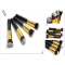 Whosale Price 4 pcs Short Black And Gold Cosmetic Brush Set