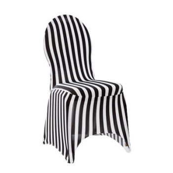 Striped Spandex Banquet Chair Cover