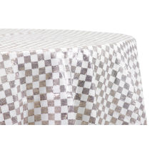 Checkered Glitz Sequin Round Table Cloth