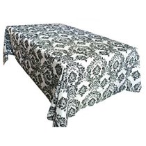 Rectangle Customize Damask Flocking Tablecloth