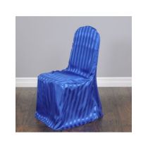Striped Satin Banquet Chair Cover
