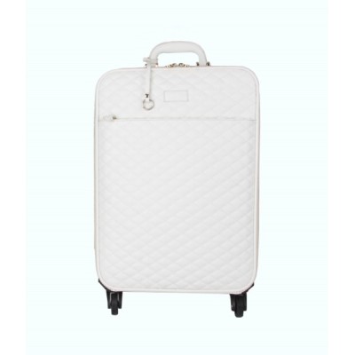 Snow White PU leather trolley luggage set