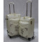 New Design Carving Flowers Pu Trolley Luggage