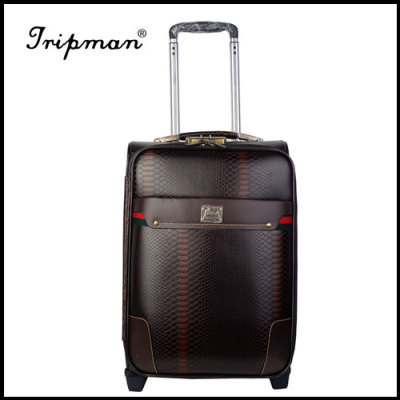 Gift Custom PU Leather Trolley Luggage