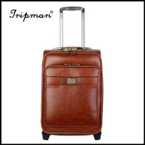 PU leather Fashionable travel Trolley luggage