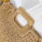 Manufacturer white hollow tote handbag women's straw beach bag with bamboo handles