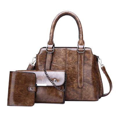 Retro style pu leather ladies crossbody purse messenger shoulder bag handbag for women