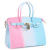 Fashion luxury crocodile skin pattern print pvc silicone women jelly crossbody shoulder bag lady handbag